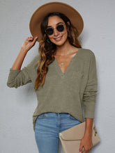 Load image into Gallery viewer, 5 Colors - Dropped Shoulder High-Low Waffle-Knit Top Ti Amo I love you
