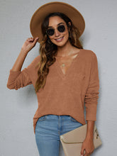 Load image into Gallery viewer, 5 Colors - Dropped Shoulder High-Low Waffle-Knit Top Ti Amo I love you
