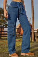 Load image into Gallery viewer, 5 Colors - Loose Fit Long Jeans with Pockets Ti Amo I love you
