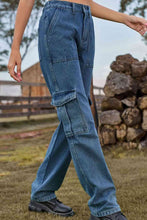 Load image into Gallery viewer, 5 Colors - Loose Fit Long Jeans with Pockets Ti Amo I love you
