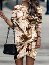 Load image into Gallery viewer, 5 Colors - Printed Turtleneck Long Sleeve Mini Dress Ti Amo I love you
