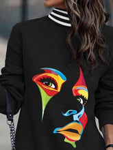 Load image into Gallery viewer, 5 Colors - Printed Turtleneck Long Sleeve Mini Dress Ti Amo I love you
