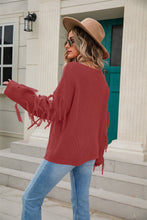 Load image into Gallery viewer, 5 Colors - Ribbed Round Neck Fringe Detail Sweater Ti Amo I love you
