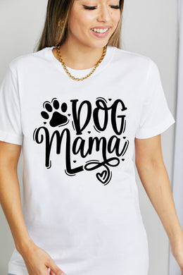 5 Colors -Simply Love DOG MAMA Graphic Cotton T-Shirt Ti Amo I love you