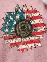 Load image into Gallery viewer, 5 Colors - US Flag Flower Graphic Tee - Sizes S-XL Ti Amo I love you
