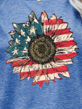 Load image into Gallery viewer, 5 Colors - US Flag Flower Graphic Tee - Sizes S-XL Ti Amo I love you
