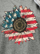 Load image into Gallery viewer, 5 Colors - US Flag Flower Graphic Tee - Sizes S-XL Ti Amo I love you
