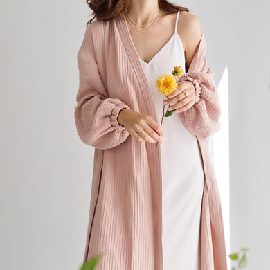 5 Colors - Womens Solid Color Classic Long Bath Robes - Sizes S-L Ti Amo I love you