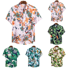 Load image into Gallery viewer, 5 Styles - Mens -Short-Sleeve Hawaiian-Tops - Sizes S-2XL Ti Amo I love you
