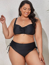 Load image into Gallery viewer, 5 Styles - Plus Size Printed Drawstring Detail Bikini Set - Sizes L-4XL Ti Amo I love you
