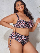 Load image into Gallery viewer, 5 Styles - Plus Size Printed Drawstring Detail Bikini Set - Sizes L-4XL Ti Amo I love you
