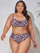 Load image into Gallery viewer, 5 Styles - Plus Size Printed Drawstring Detail Bikini Set - Sizes L-4XL Ti Amo I love you
