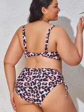 Load image into Gallery viewer, 5 Styles - Plus Size Printed Drawstring Detail Bikini Set - Sizes L-4XL Ti Amo I love you
