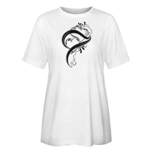 Load image into Gallery viewer, Ti Amo I love you - Exclusive Brand - Double Heart - Women&#39;s 100% Cotton T-Shirt - 2XS-4XS
