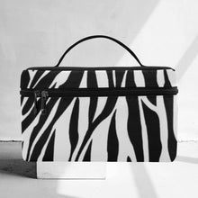 Load image into Gallery viewer, Ti Amo I love you  - Exclusive Brand  - Black &amp; White - Zebra - Cosmetic Bag (Large)
