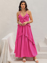 Load image into Gallery viewer, Ruffled Halter Neck Maxi Dress
