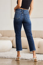 Load image into Gallery viewer, RFM Crop Dylan Plus Size Tummy Control Distressed High Waist Raw Hem Jeans
