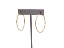 Load image into Gallery viewer, Large Delicate Textured Hoop Earrings
