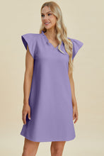 Load image into Gallery viewer, Double Take Full Size Ruffled V-Neck Cap Sleeve Dress

