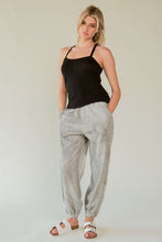 Load image into Gallery viewer, Davi &amp; Dani Rhinestone Elastic Waist Joggers
