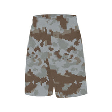 Load image into Gallery viewer, Ti Amo I love you - Exclusive Brand  - Mountain Mist / Judge Grey / Natural Gray Camo - Basketball Shorts With Pockets - Sizes S-2XL
