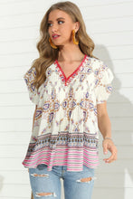 Load image into Gallery viewer, Bohemian V-Neck Flutter Sleeve Blouse
