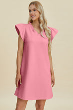 Load image into Gallery viewer, Double Take Full Size Ruffled V-Neck Cap Sleeve Dress
