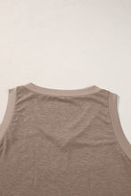 Load image into Gallery viewer, Gray Ribbed V Neck Tank
