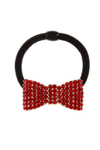 Load image into Gallery viewer, Rhinestone Bow Hair Tie
