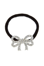 Load image into Gallery viewer, Rhinestone bow hair tie
