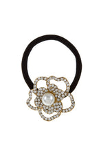 Load image into Gallery viewer, Luxury Rhinestone Pearl Flower Hair Tie
