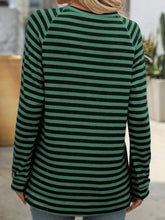 Load image into Gallery viewer, Striped Round Neck Long Sleeve T-Shirt
