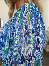 Load image into Gallery viewer, Double Take Full Size Printed Drawstring Waist Long Sleeve Dress
