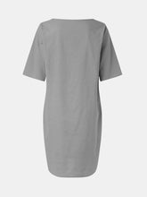 Load image into Gallery viewer, Full Size Round Neck Half Sleeve Dress with Pockets
