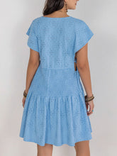 Load image into Gallery viewer, Cutout Surplice Short Sleeve Dress
