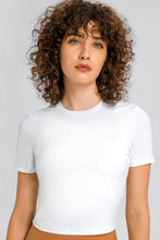 Load image into Gallery viewer, Round Neck Short Sleeve Yoga Tee
