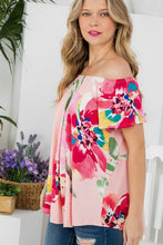 Load image into Gallery viewer, PLUS FLORAL OFF SHOULDER TOP
