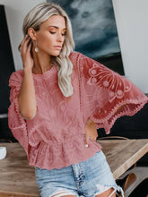 Load image into Gallery viewer, Round Neck Three-Quarter Sleeve Blouse
