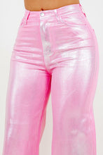 Load image into Gallery viewer, Metallic Wide Leg Jeans in Pink - Inseam 32
