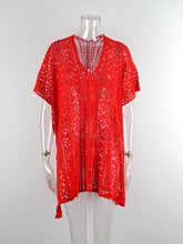 Load image into Gallery viewer, Cutout V-Neck Cover-Up with Tassel
