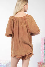 Load image into Gallery viewer, VERY J Washed Cotton Crinkle Gauze Top and Shorts Set
