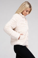 Load image into Gallery viewer, Fluffy Zip-Up Sweater Jacket
