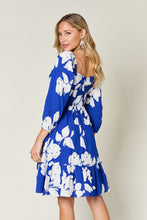 Load image into Gallery viewer, Double Take Full Size Floral Ruffle Hem Smocked Dress
