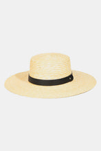 Load image into Gallery viewer, Fame Flat Brim Straw Weave Hat
