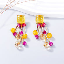 Load image into Gallery viewer, Acrylic Bead Dangle Earrings
