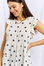 Load image into Gallery viewer, Heimish Shine Bright Full Size Butterfly Sleeve Star Print Top
