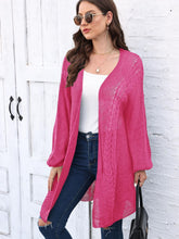 Load image into Gallery viewer, Cable-Knit Open Front Long Sleeve Cardigan
