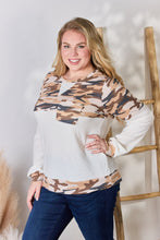 Load image into Gallery viewer, Hailey &amp; Co Full Size Printed Round Neck Blouse
