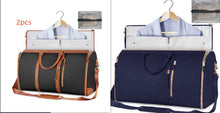 Load image into Gallery viewer, Womens Large Capacity Travel Duffle Bag  Folding Suit Bag Waterproof Clothes Handbag Totes
