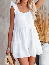 Load image into Gallery viewer, Full Size Ruffled Scoop Neck Sleeveless Romper
